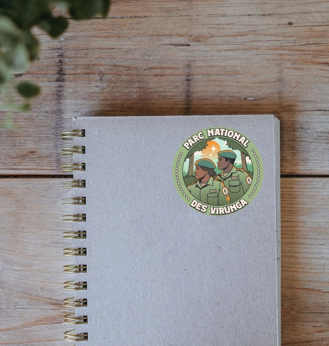 Notebook with a Virunga National Park Rangers Sticker