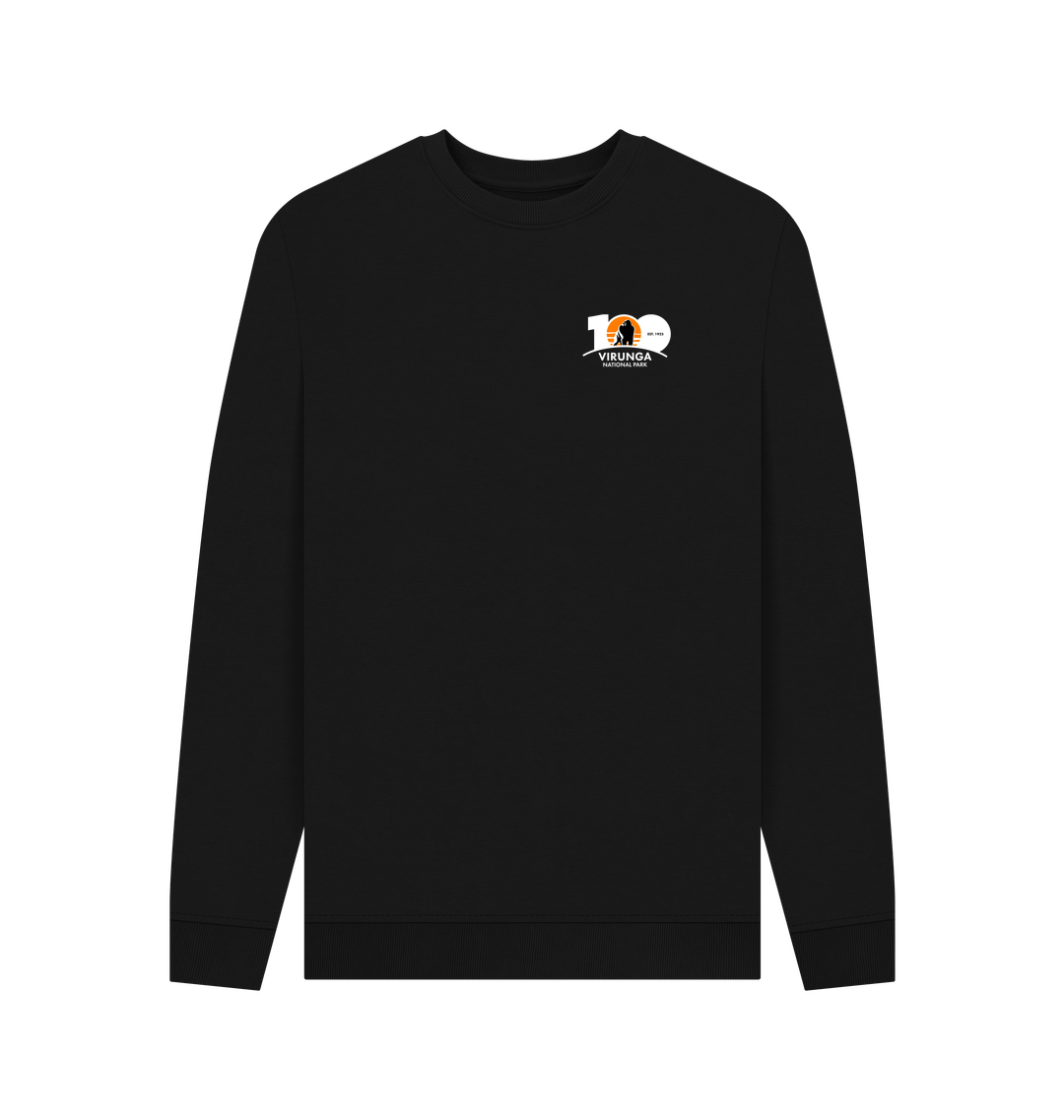 Black Printed Sweater Front
