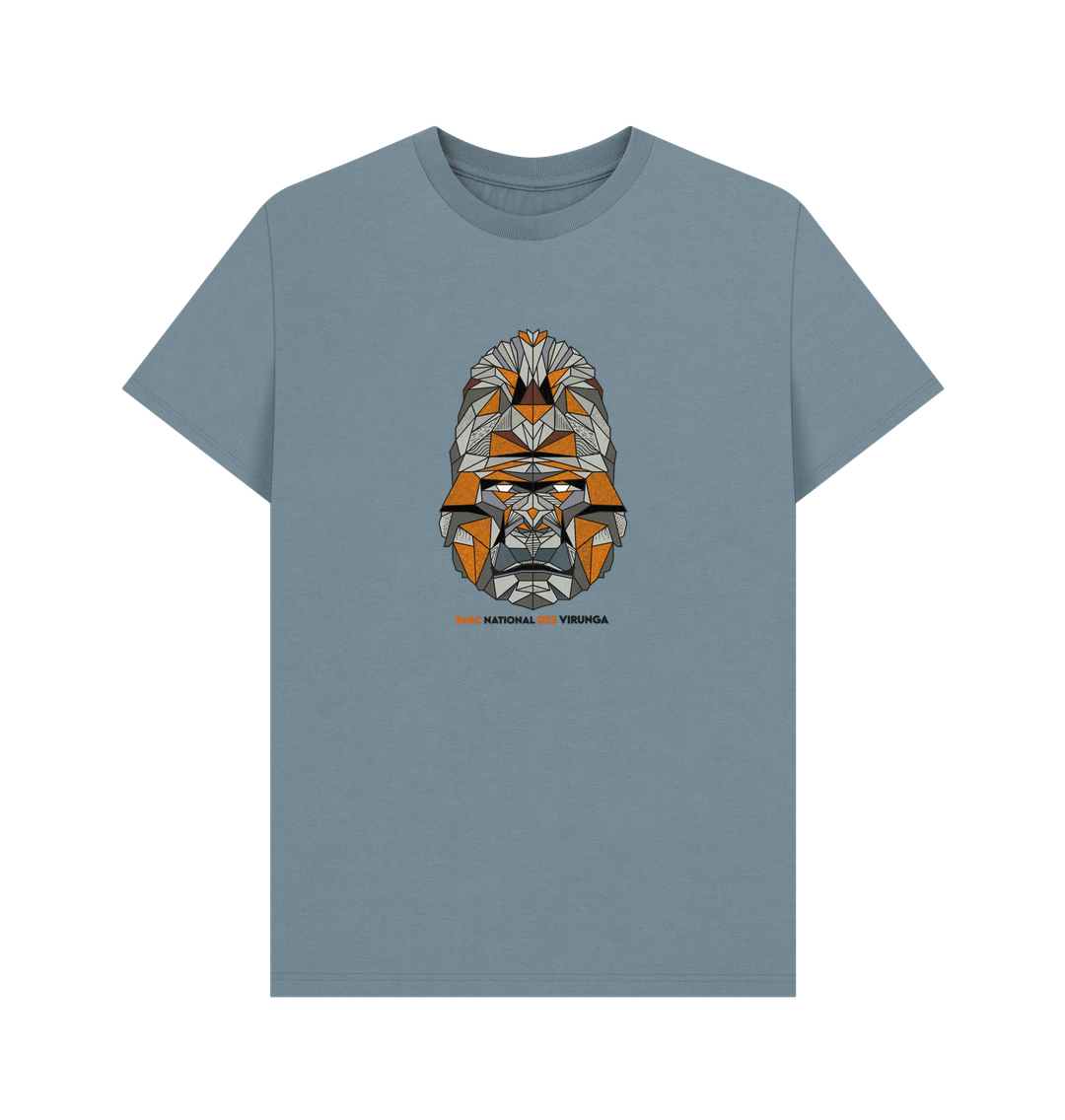 Stone Blue Men's Gorilla Face T-shirt