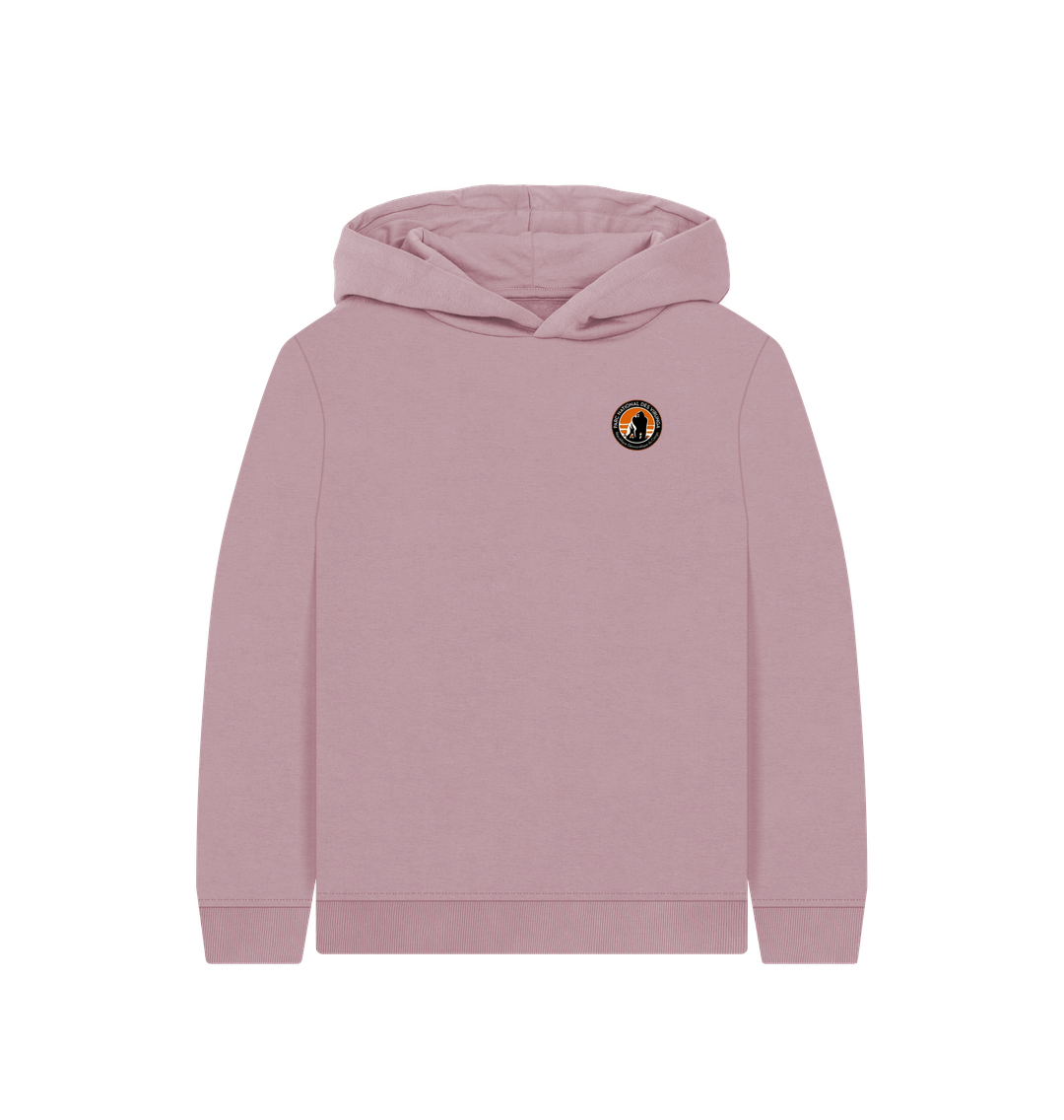 Mauve Virunga Pocket Logo Kids Hoodie