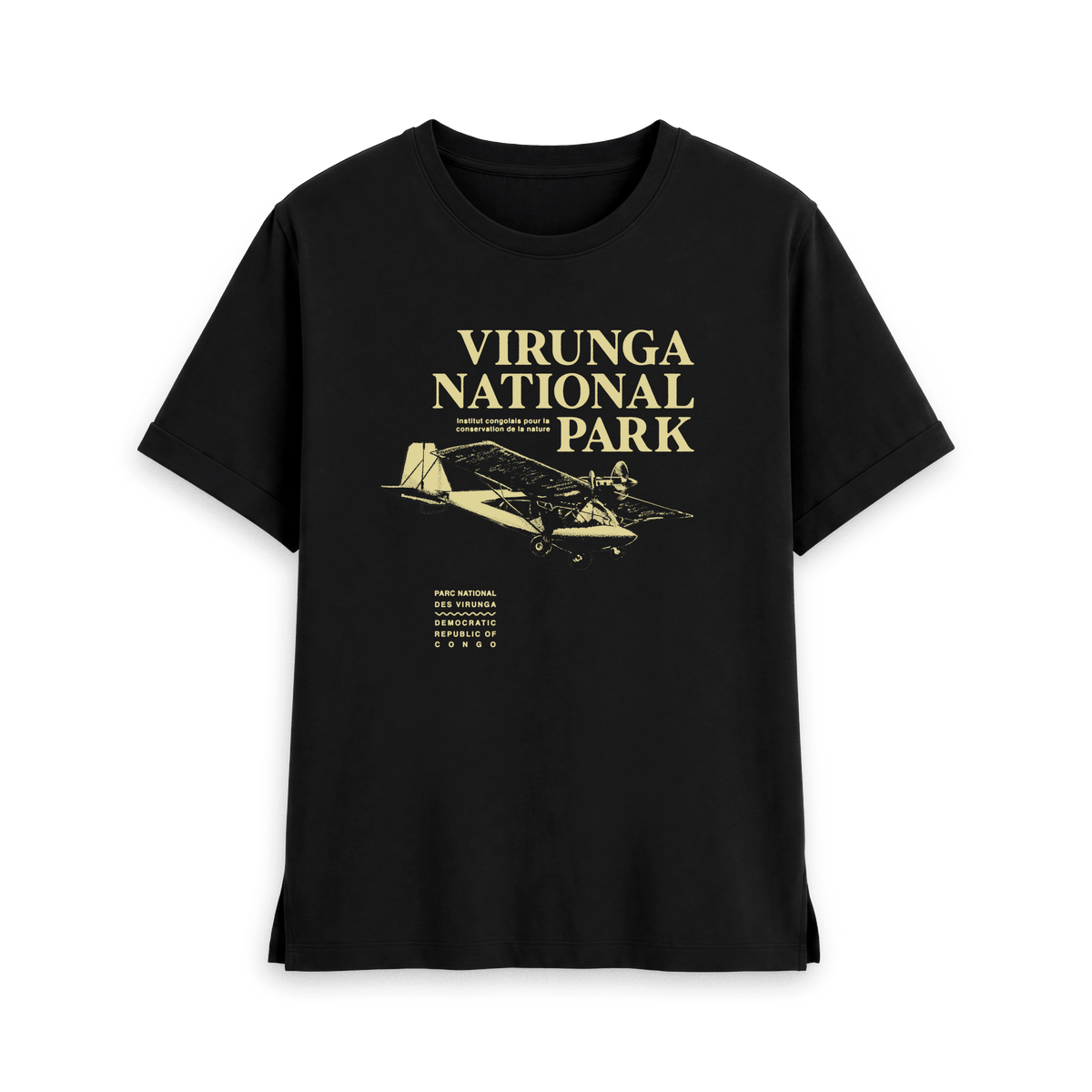 Black Printed T-shirt Front