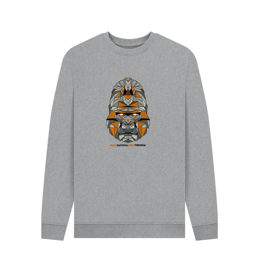 Light Heather Gorilla Face Men's Sweater