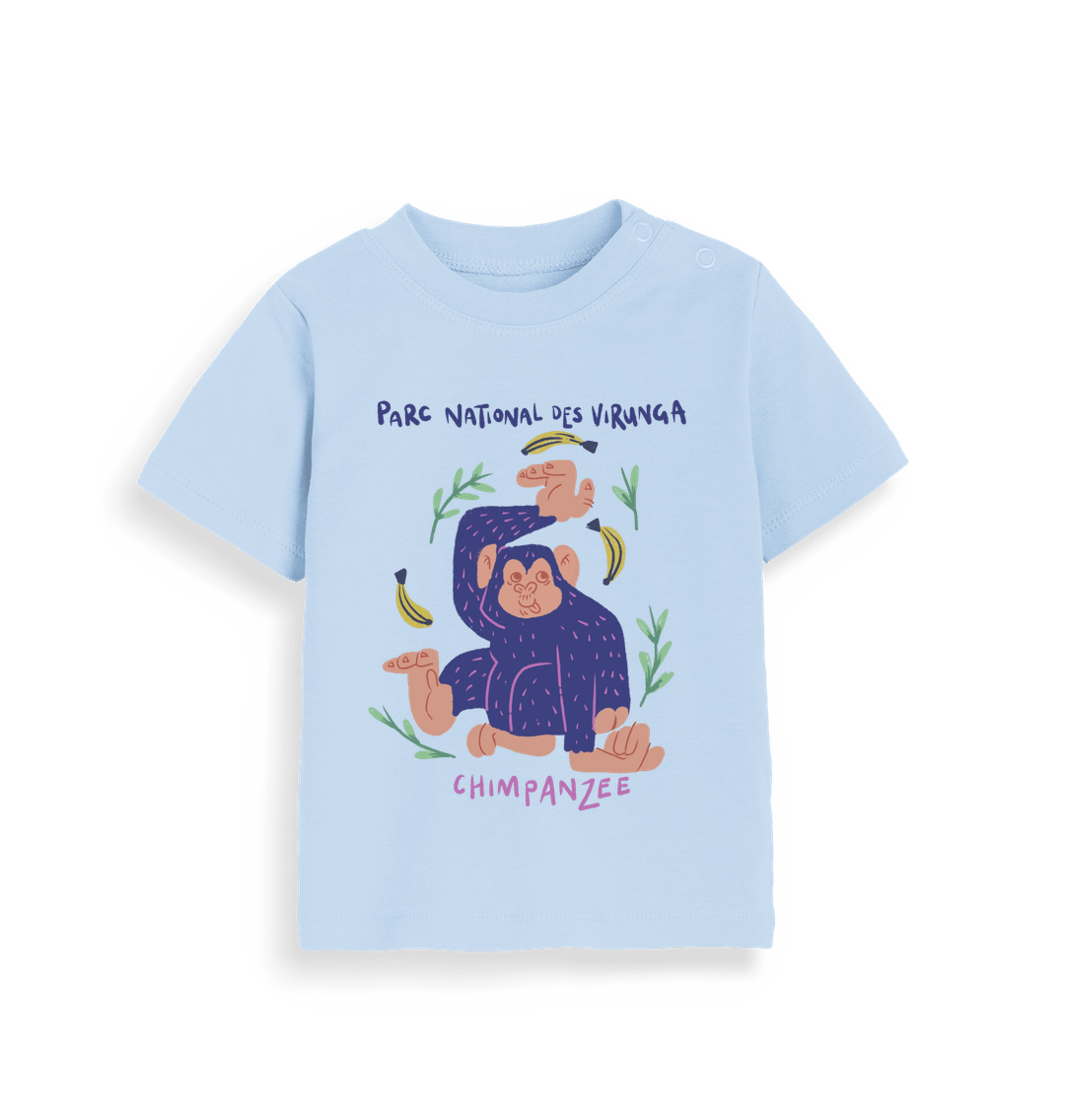 Dusty Blue Chimp Tiny Tee