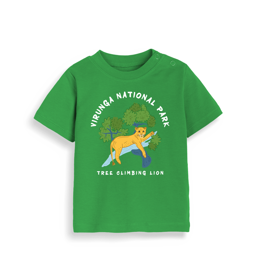 Organic Kelly Green Lion Tiny Tee