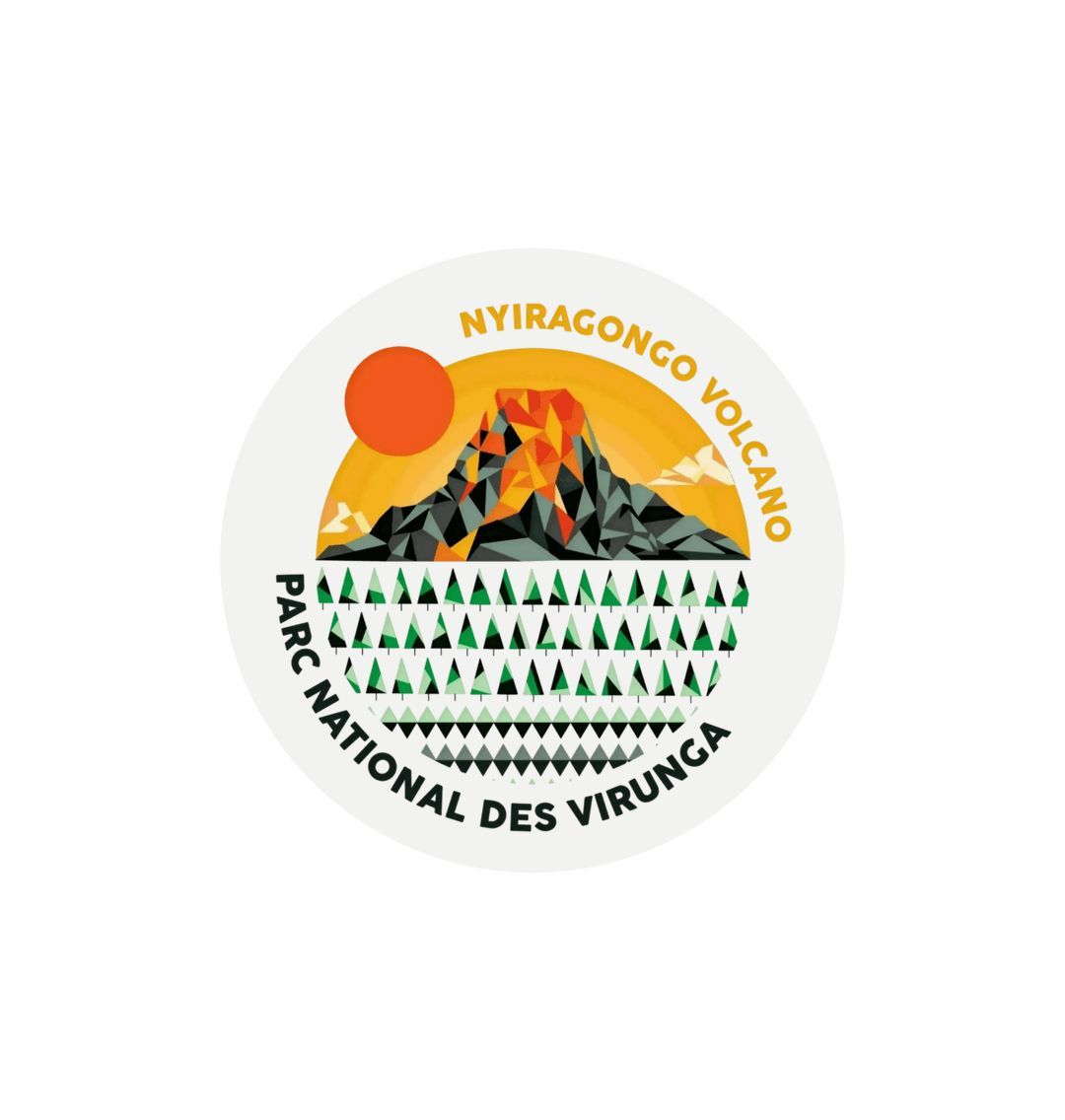 White Nyiragongo Volcano Sticker