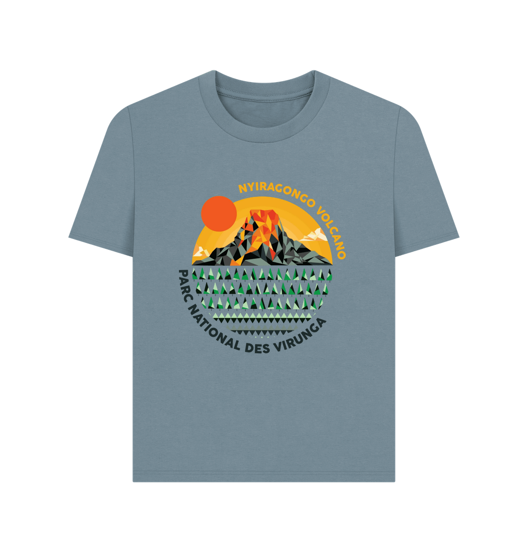 Stone Blue Nyiragongo Volcano Women's T-shirt