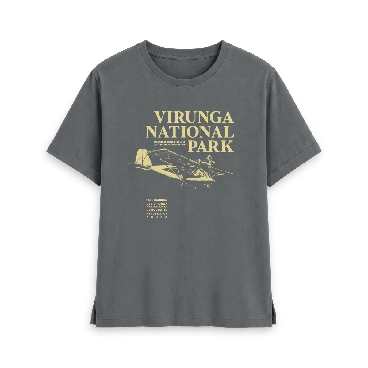 Slate Grey Printed T-shirt Front