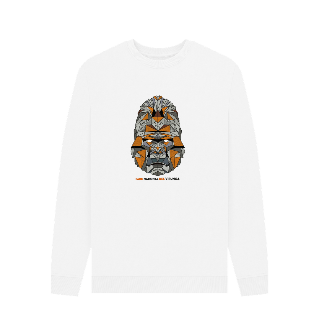 White Gorilla Face Men's Sweater