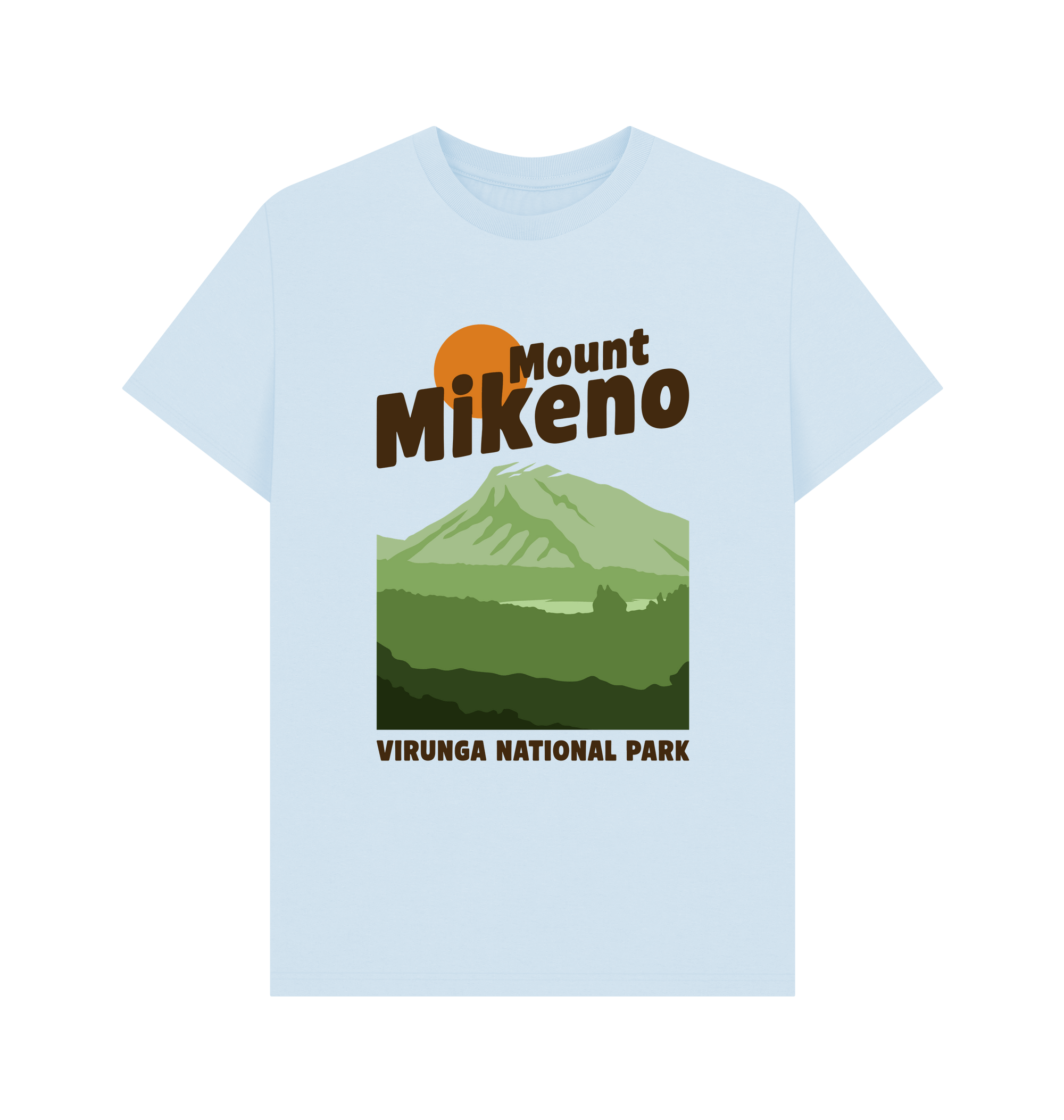 Sky Blue Printed T-shirt Front