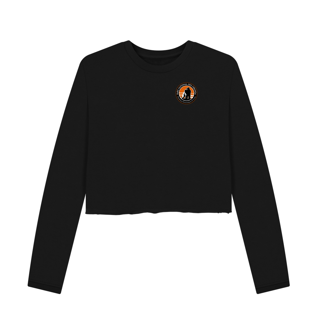 Black Virunga Pocket Logo Women's Boxy Jumper