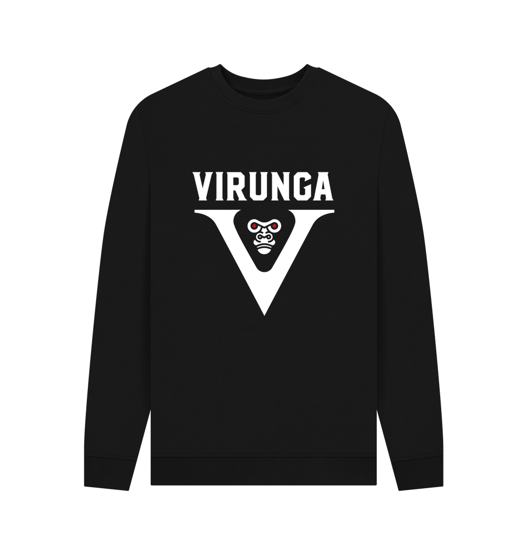 Black Printed Sweater Front