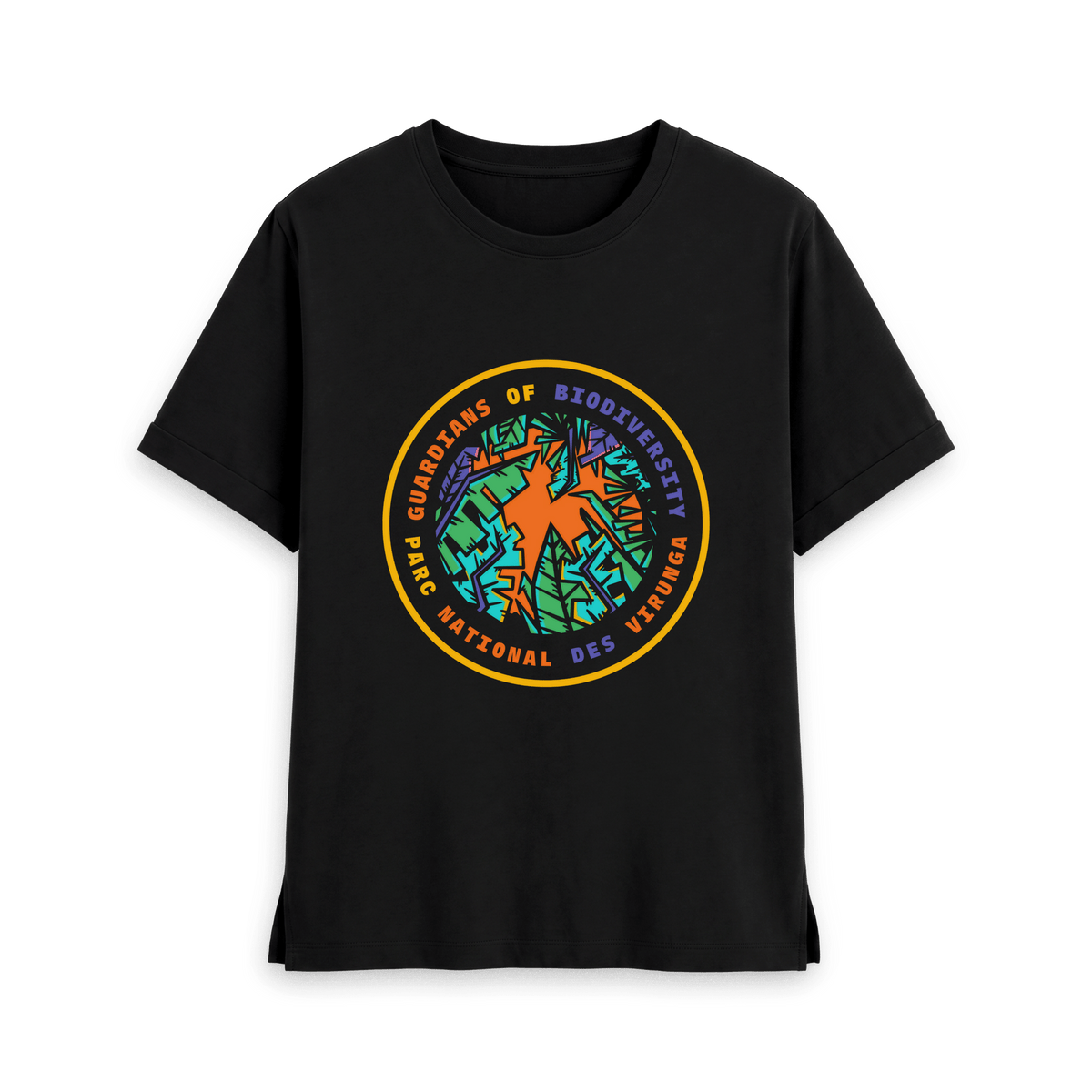 Black Printed T-shirt Front