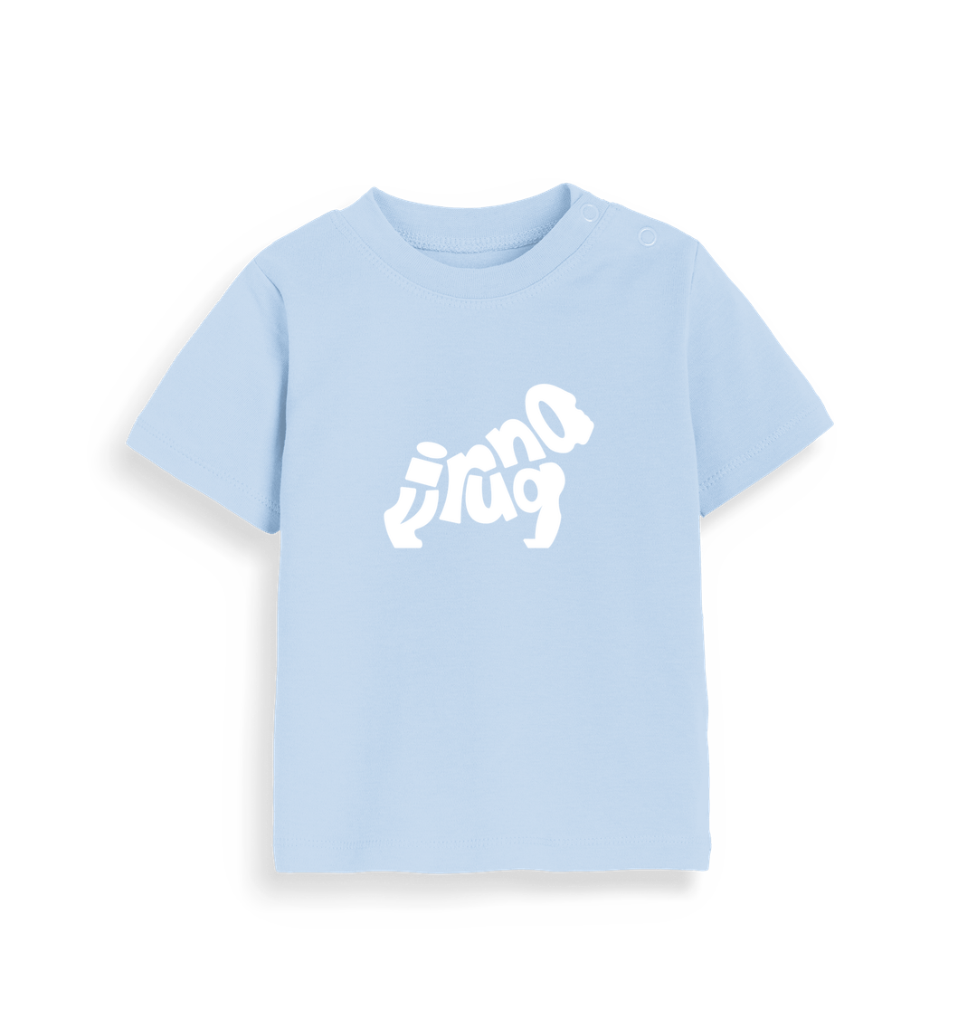 Dusty Blue Printed Kids T-Shirt