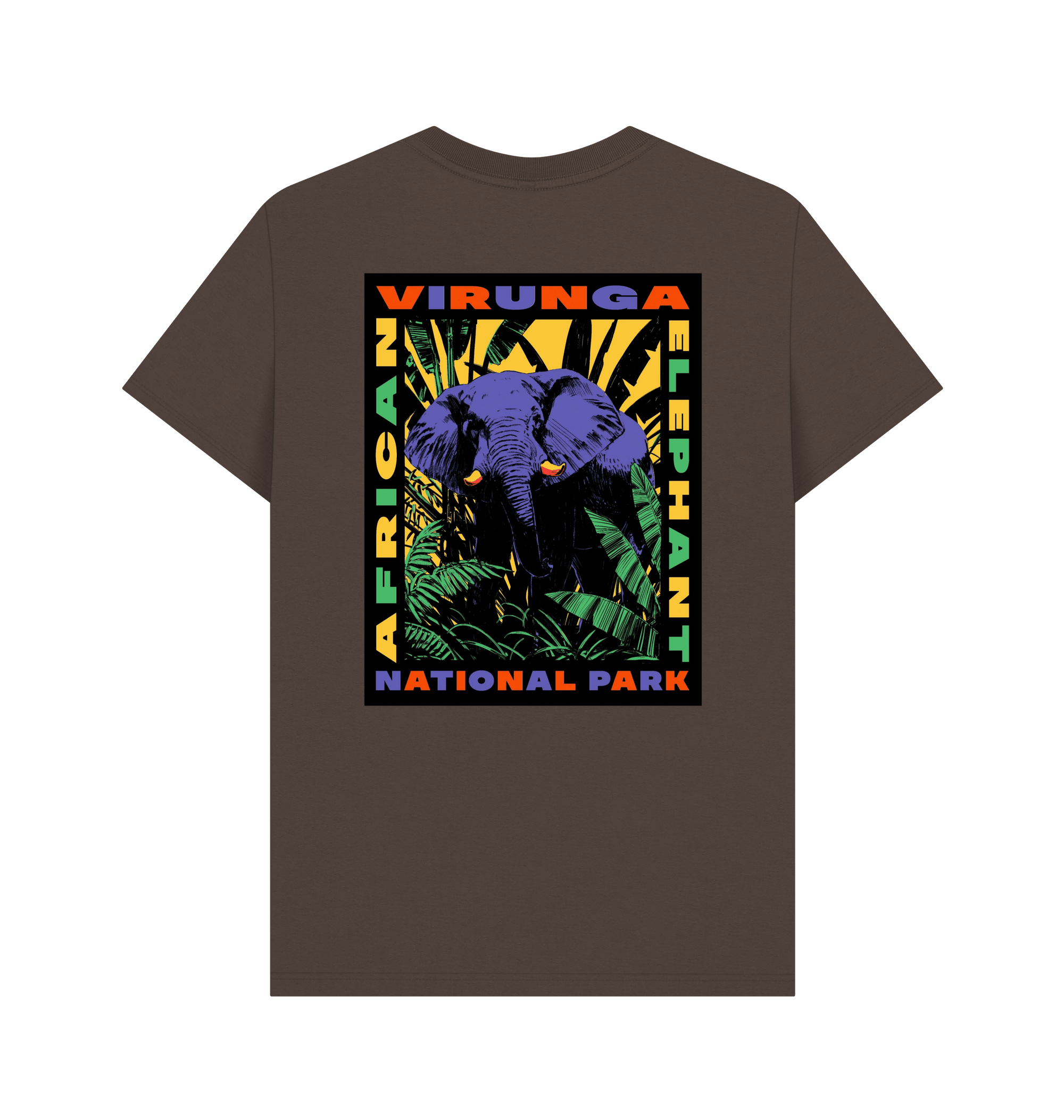 Chocolate Printed T-shirt Back