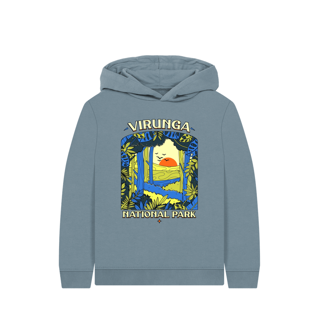 Stone Blue Biodiversity Kids Hoodie