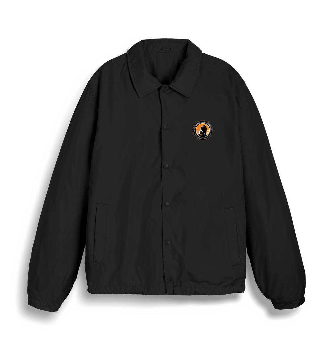 Black Virunga Logo Unisex Waterproof Jacket