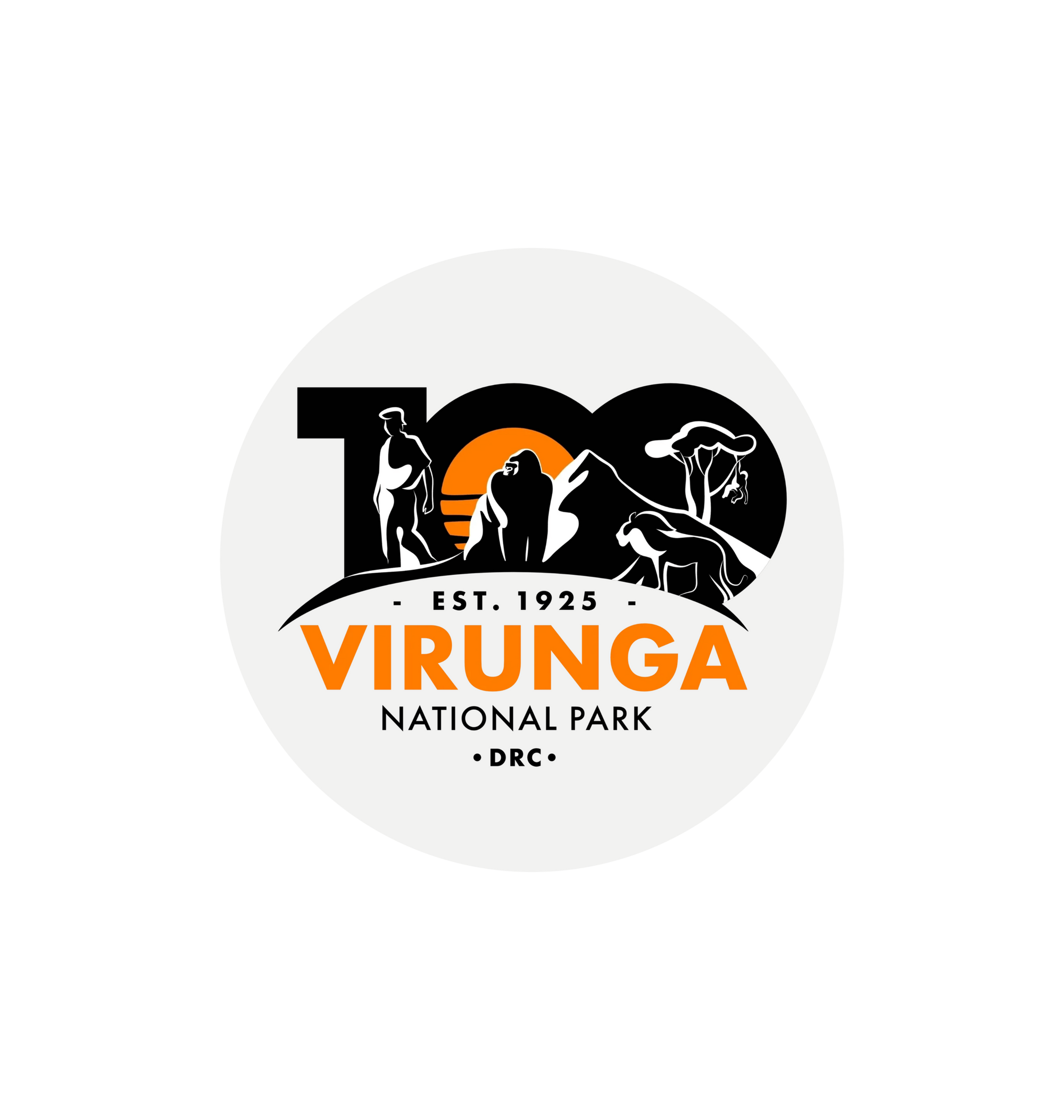 White Printed Circle Sticker Front