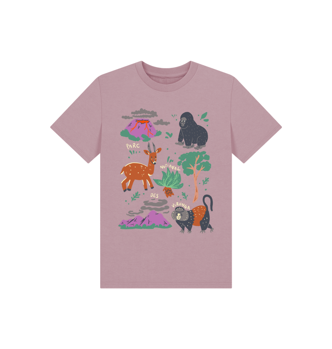 Mauve Mountain Wildlife Kids T-shirt