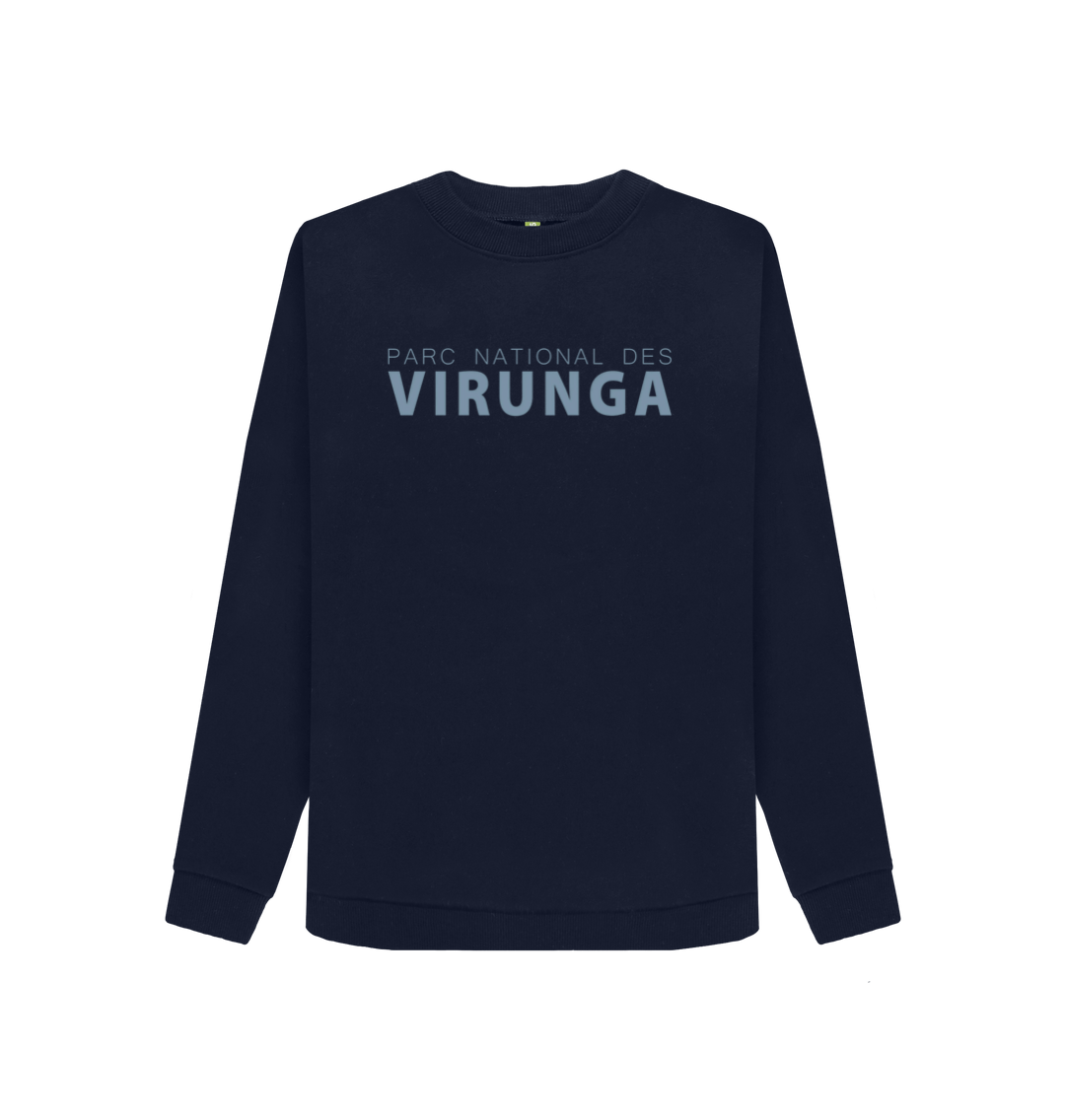 Navy Blue Printed Sweater Front