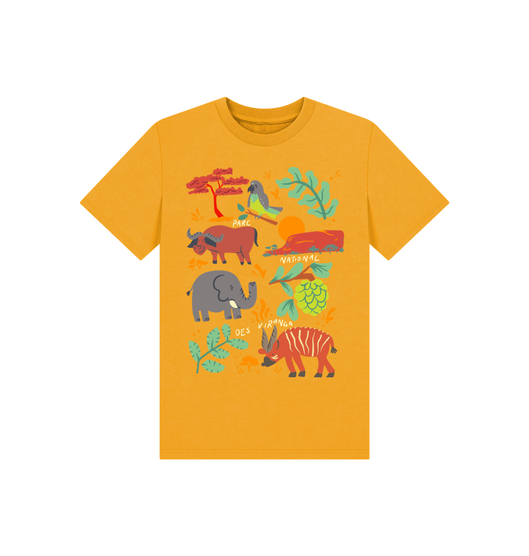 Mustard Savanna Wildlife Kids T-shirt