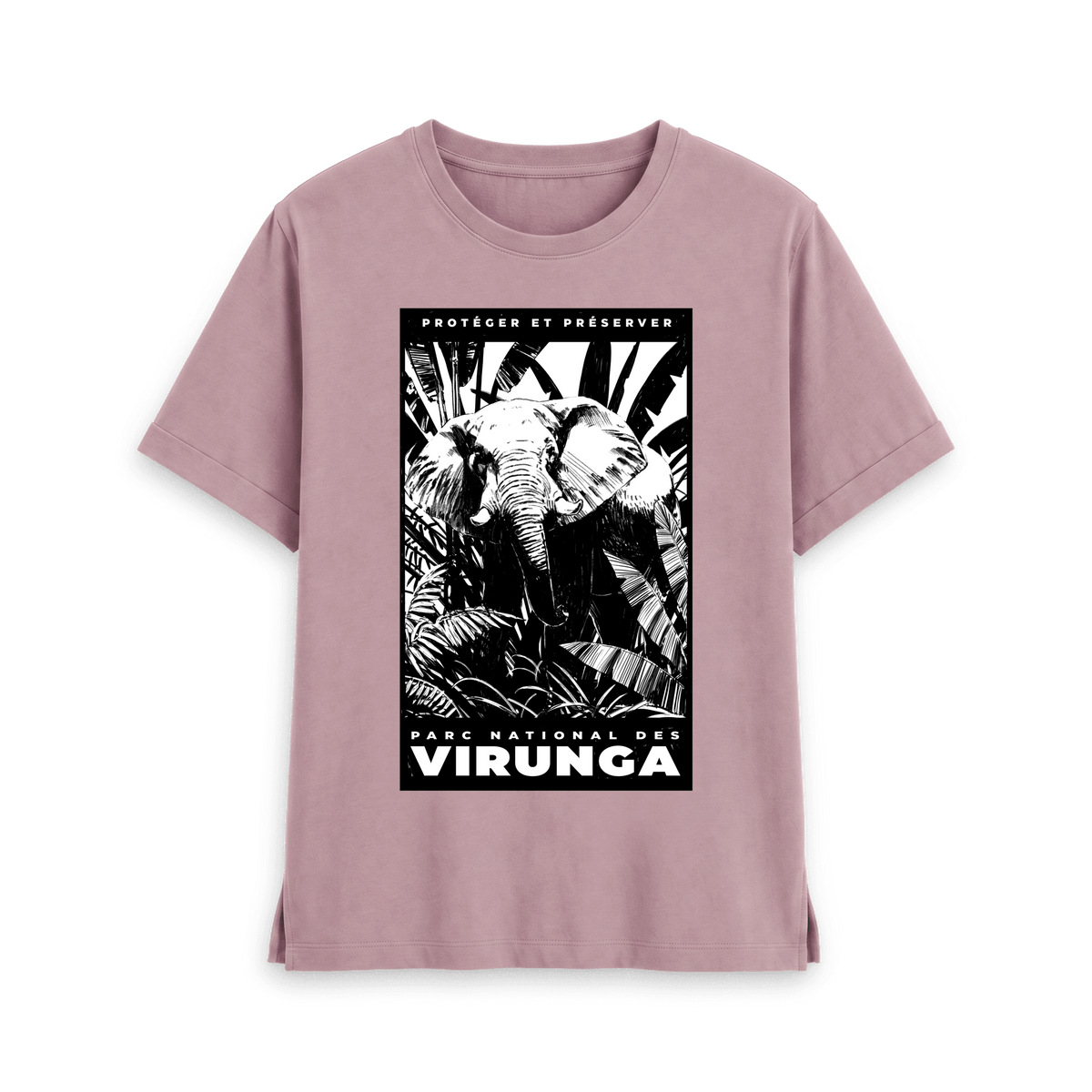 Mauve Printed T-shirt Front