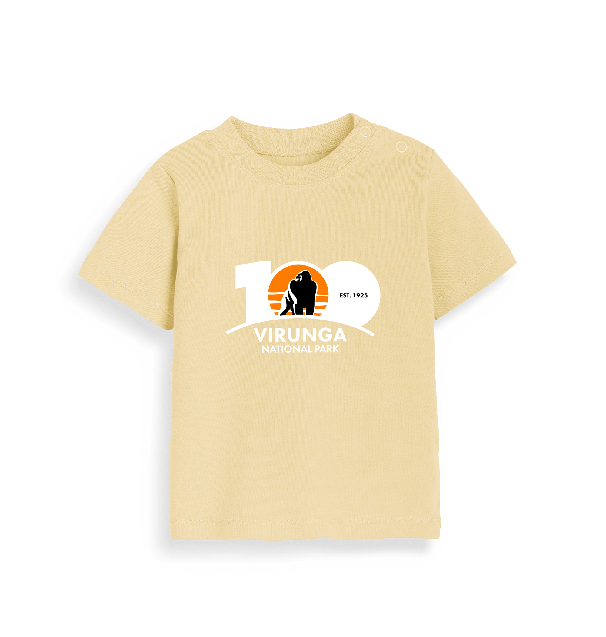 Soft Yellow Printed Kids T-Shirt Front