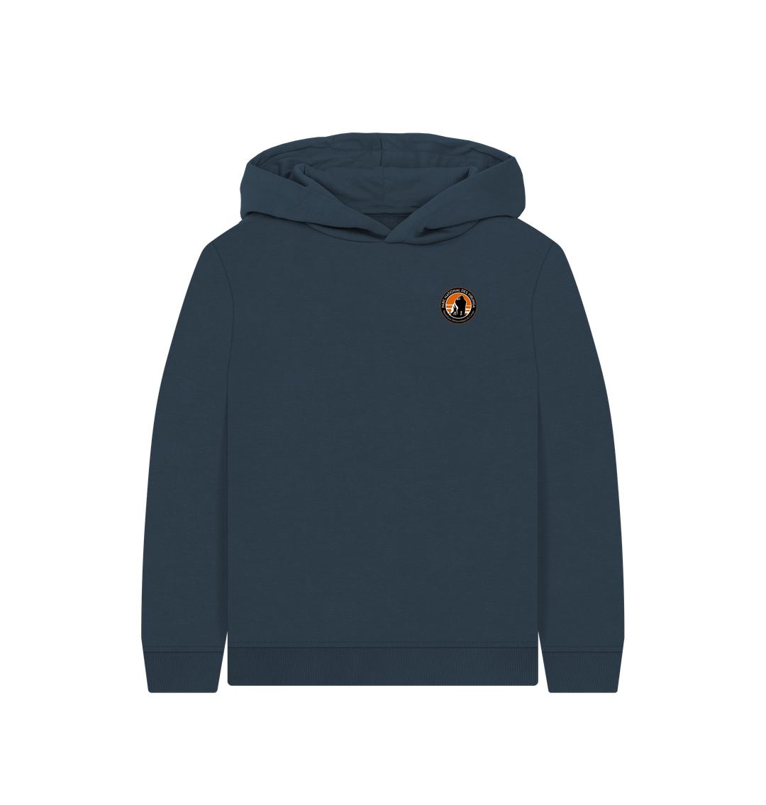 Navy Blue Virunga Pocket Logo Kids Hoodie