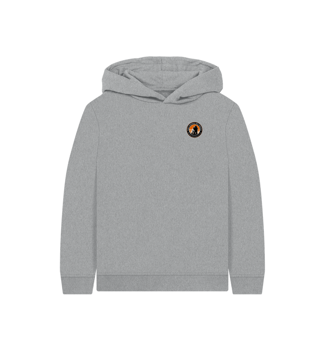 Athletic Grey Virunga Pocket Logo Kids Hoodie