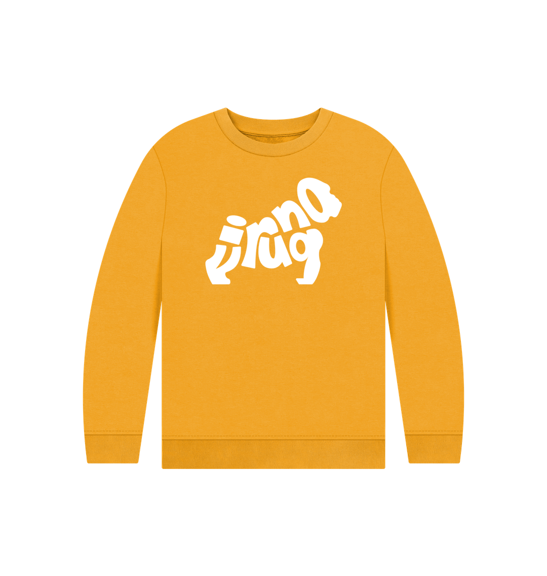 Mustard Gorilla Face Kids Jumper