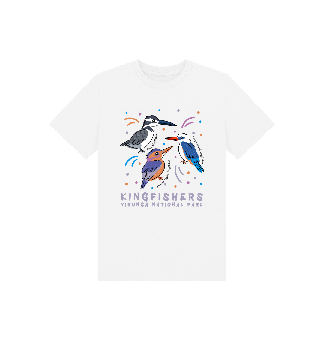 White Kingfisher Kids T-shirt