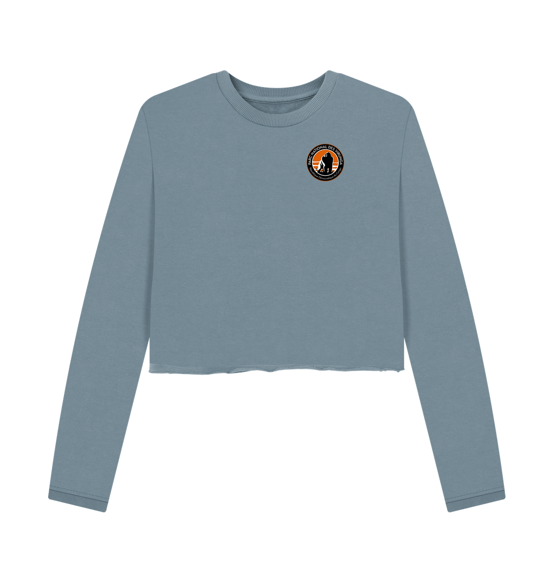 Stone Blue Virunga Pocket Logo Women's Boxy Jumper