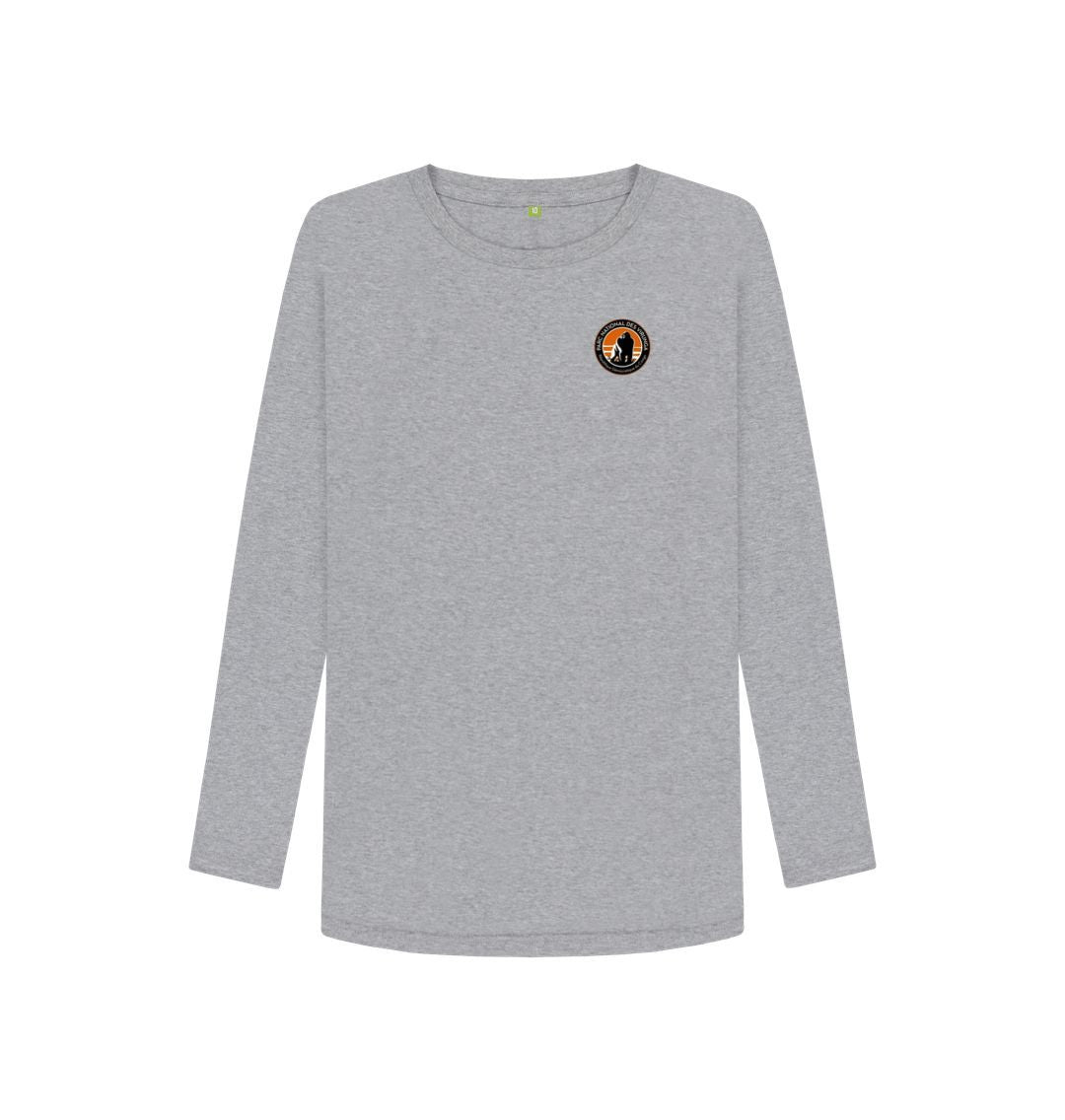 Athletic Grey Virunga Pocket Logo Women's Long Sleeve T-shirt