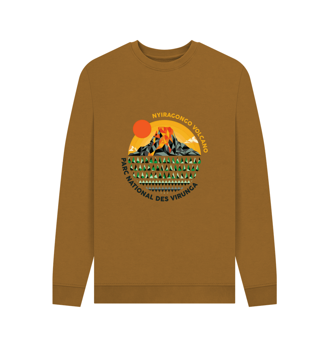 Brown Printed Sweater