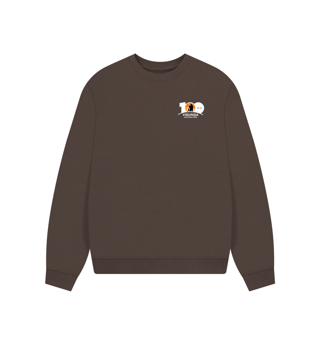Chocolate Printed Sweater Front