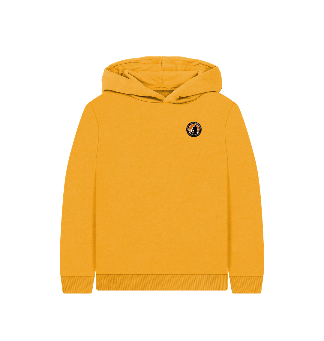 Mustard Virunga Pocket Logo Kids Hoodie