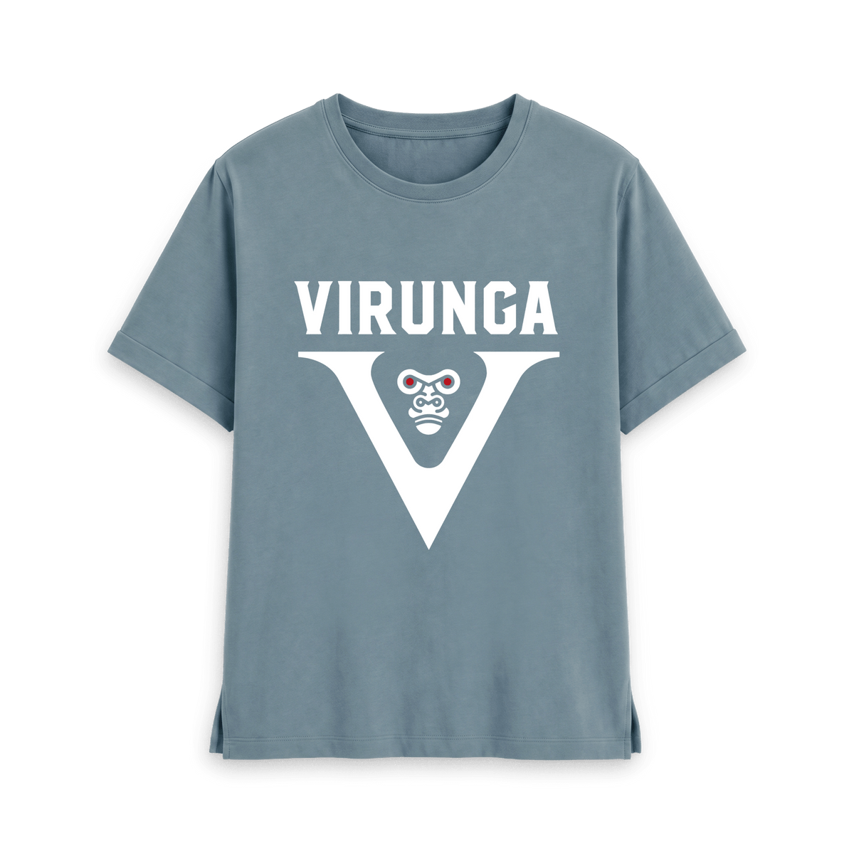 Stone Blue Printed T-shirt Front