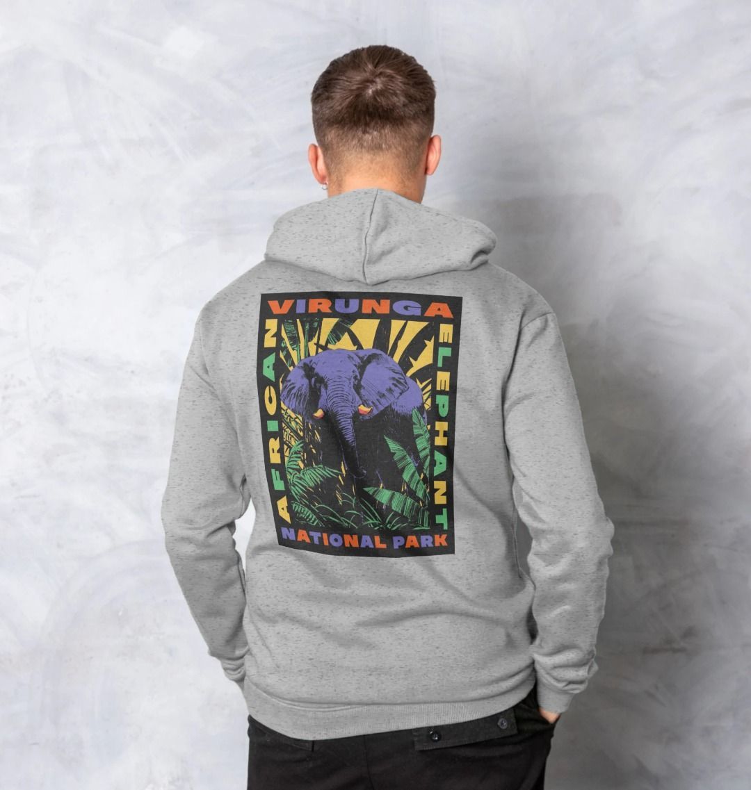 Retro Elephant Men's Hoodie