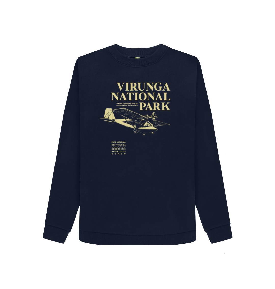 Navy Blue Printed Sweater Front