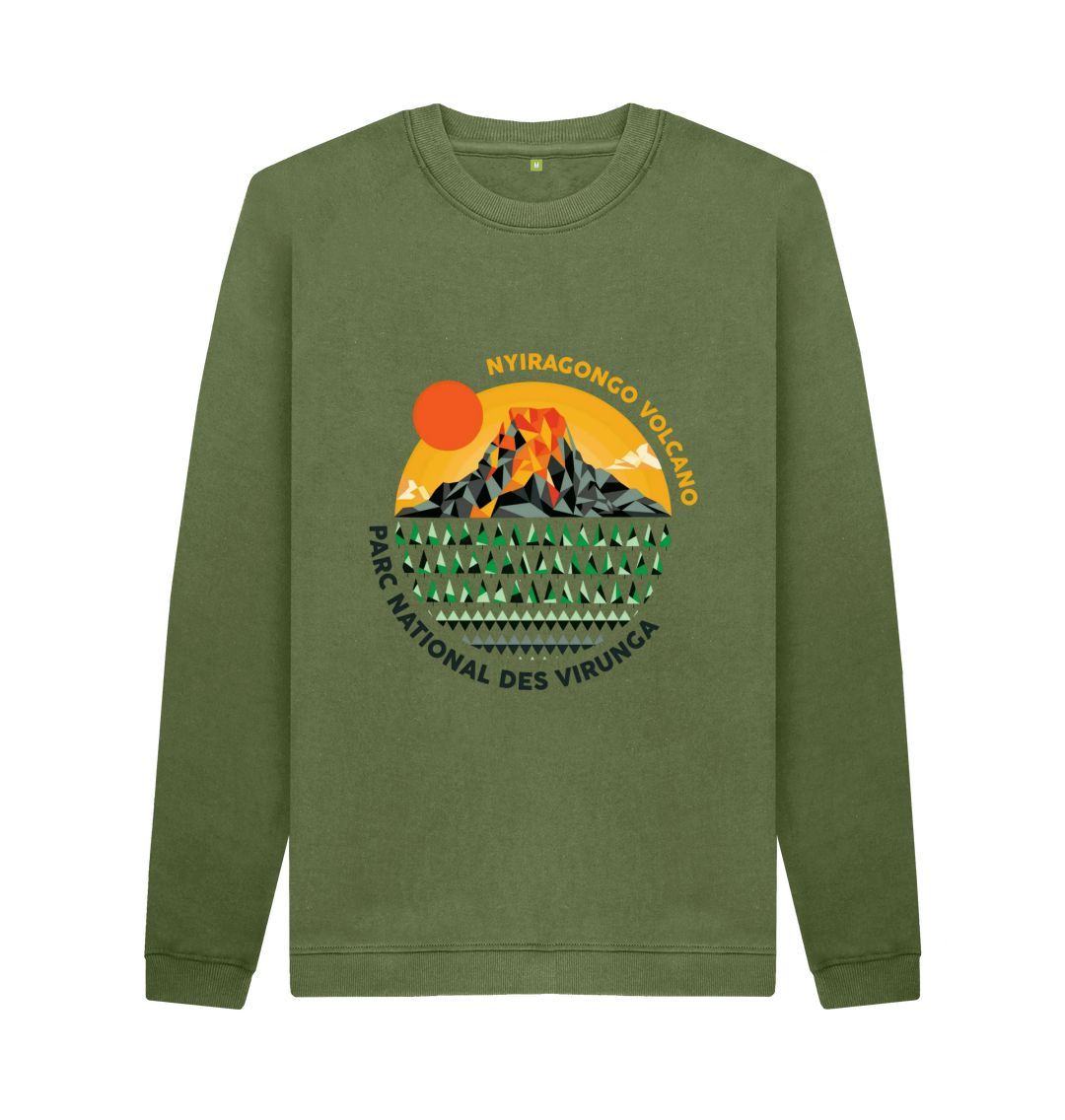 Khaki Nyiragongo Volcano Men's Sweater