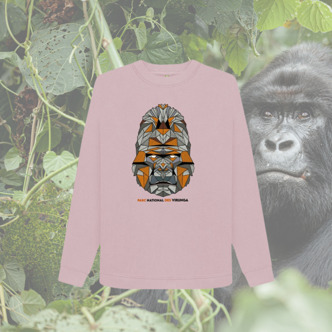  A mauve Women's Gorilla Face Sweater 