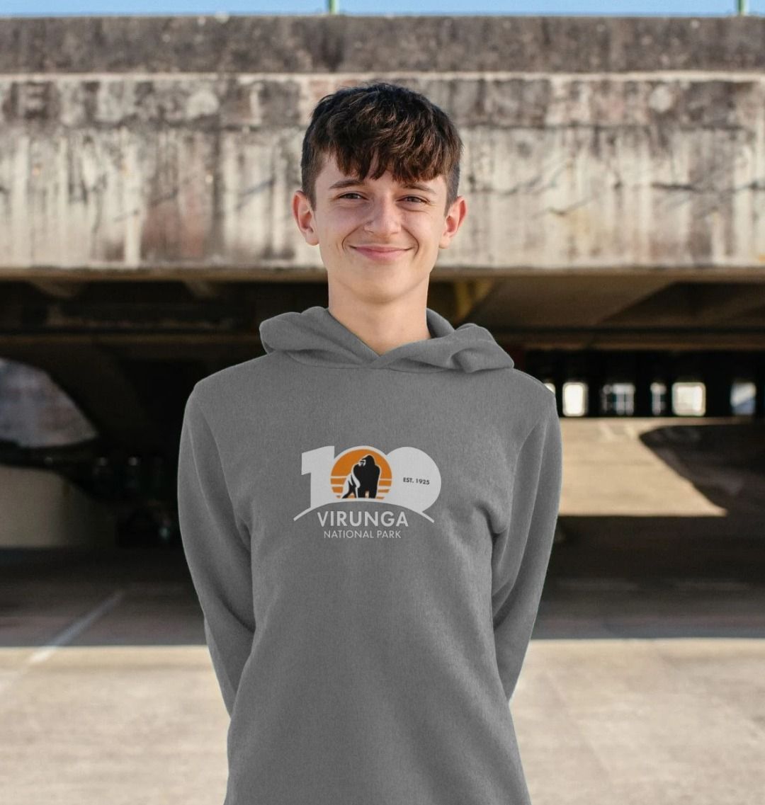 Athletic Gray Virunga 100 Kids Hoodie