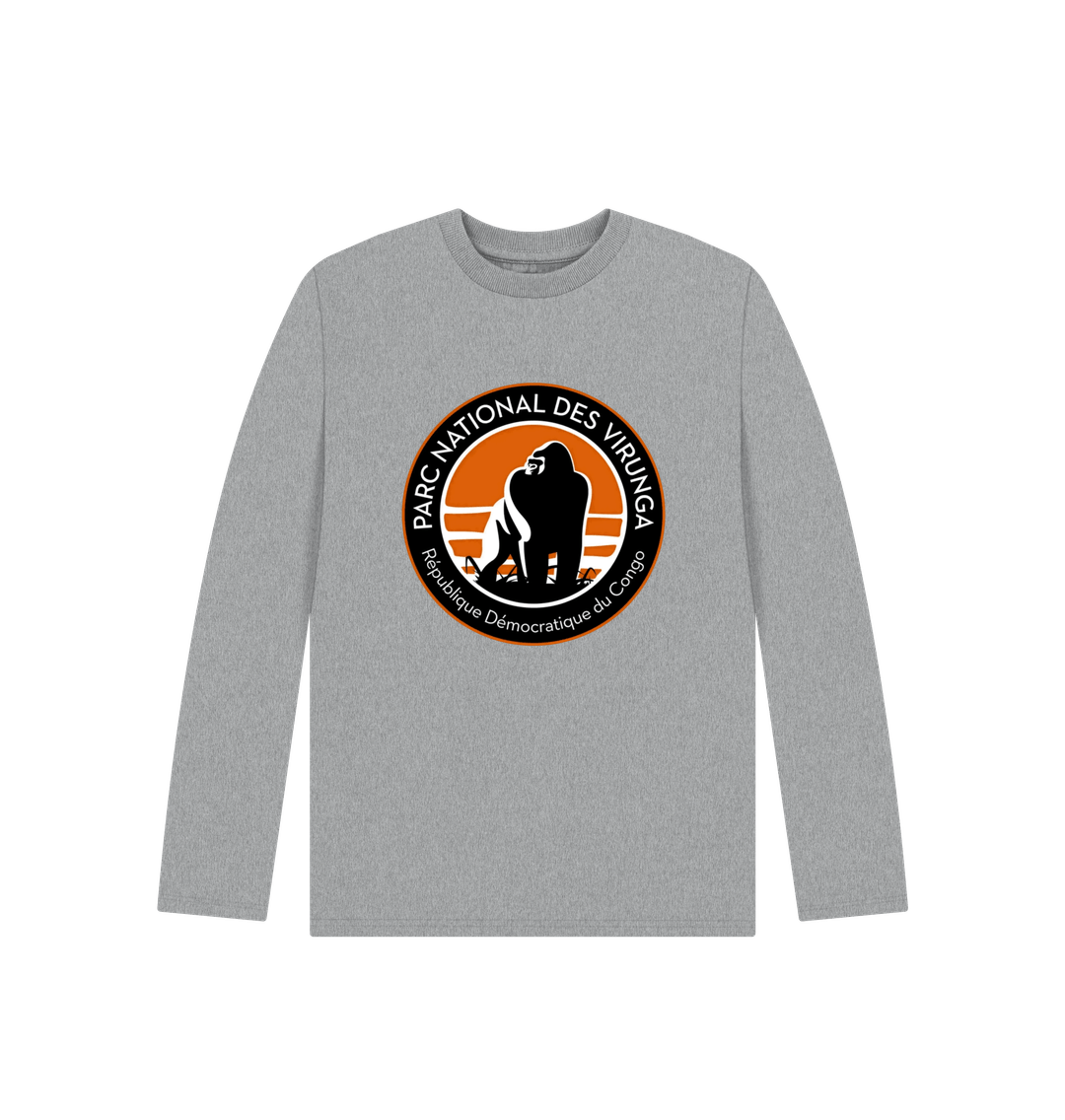 Athletic Grey Virunga Logo Kids Long Sleeve