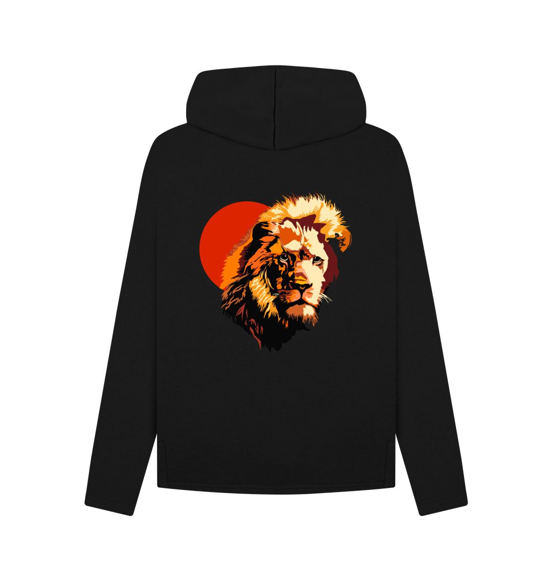 Back Black Lion Women's Hoodie