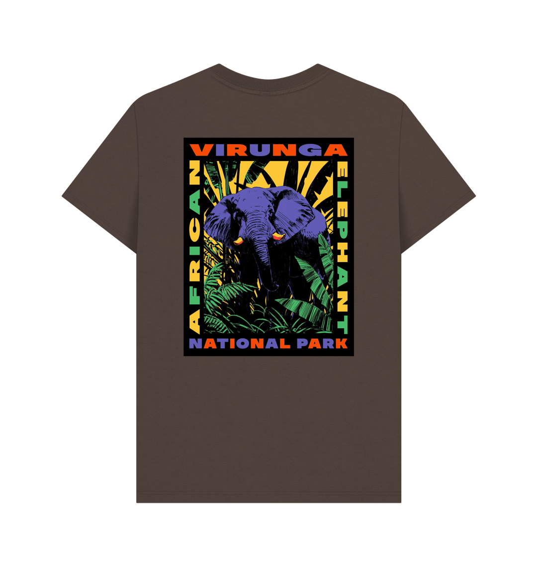 Back Chocolate Retro Elephant Men's T-shirt