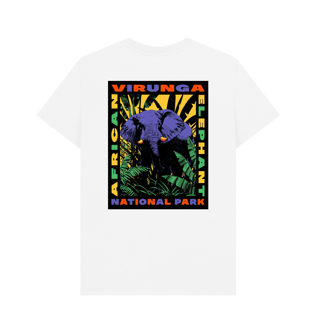 Back White Retro Elephant Men's T-shirt