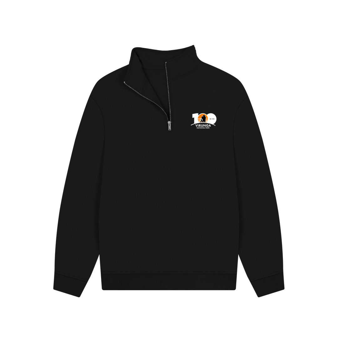 Black Virunga 100 Unisex Zip Pullover