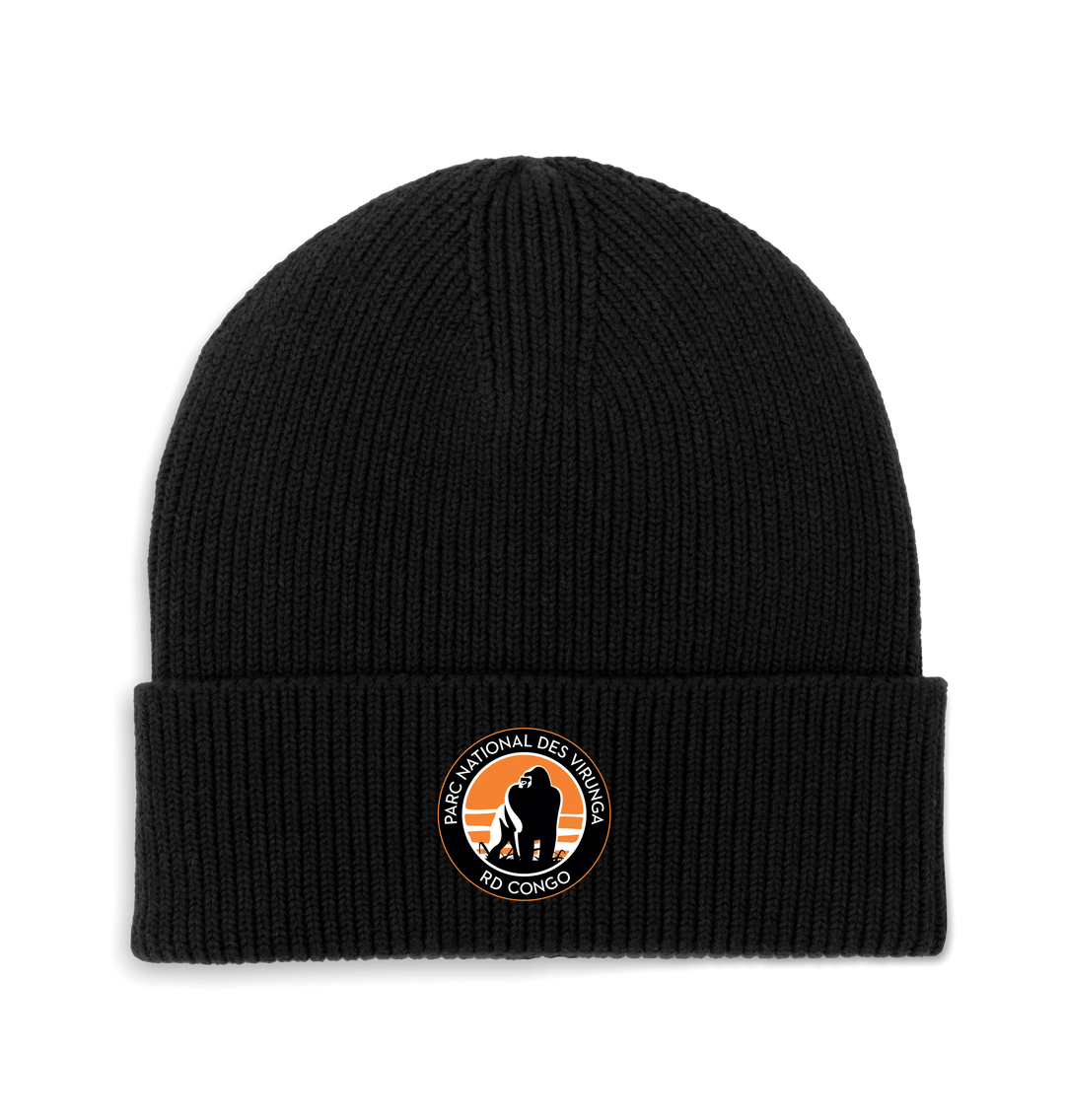 Black Virunga Embroidered Beanie