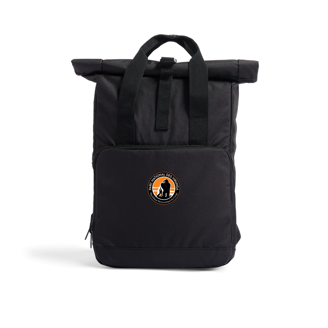 Black Virunga Roll-Top Backpack