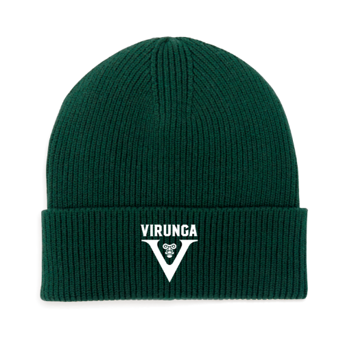 A Green V Virunga Embroidered Beanie