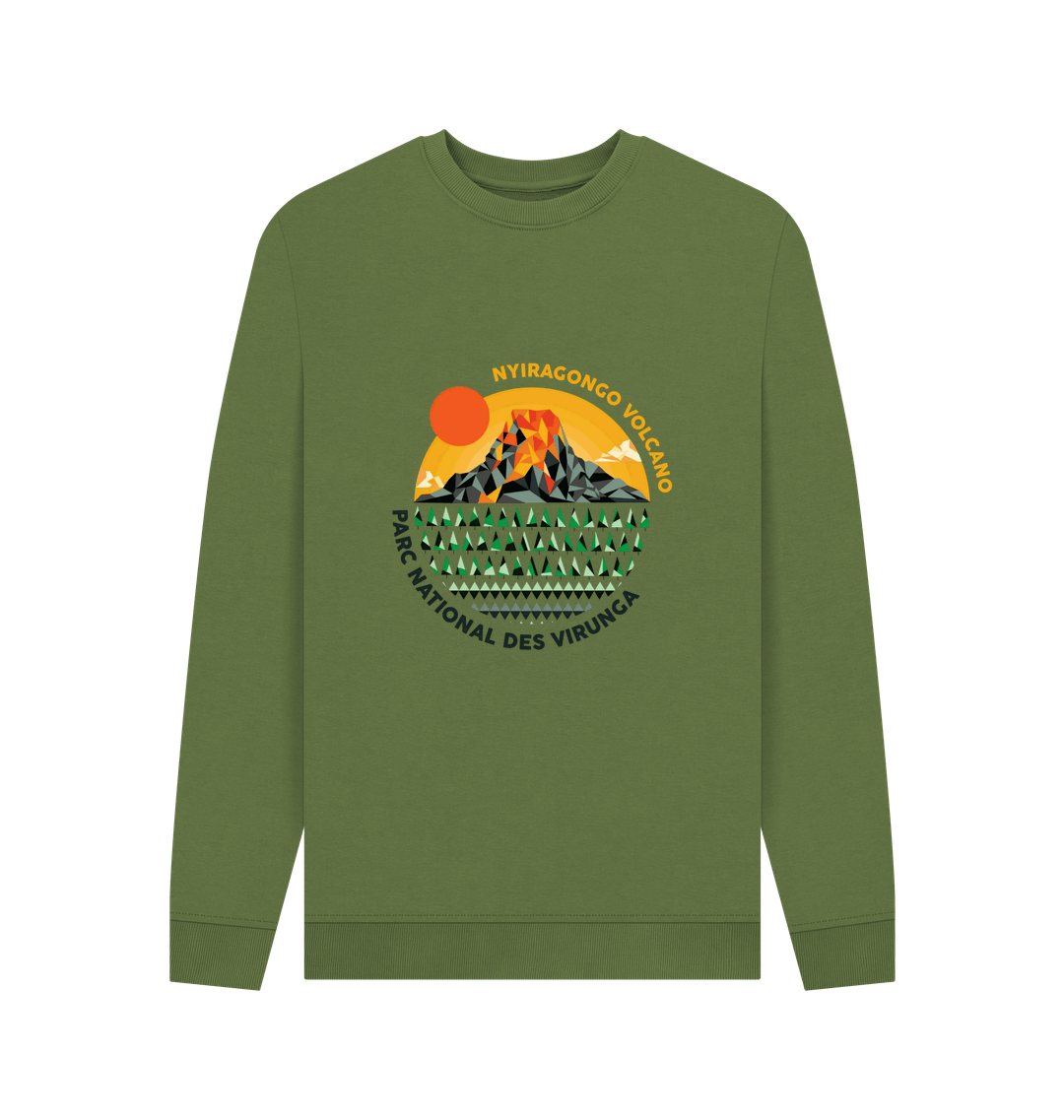 Khaki Nyiragongo Volcano Men's Sweater